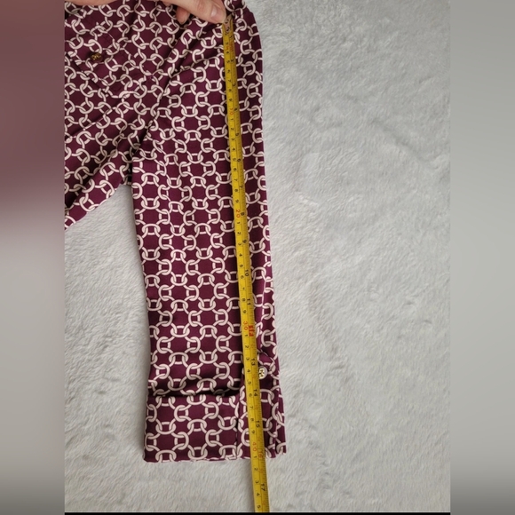 CharterClub 3/4 Sleeve Button-up Women's Blouse Burgundy Color SIZE S - Picture 13 of 15